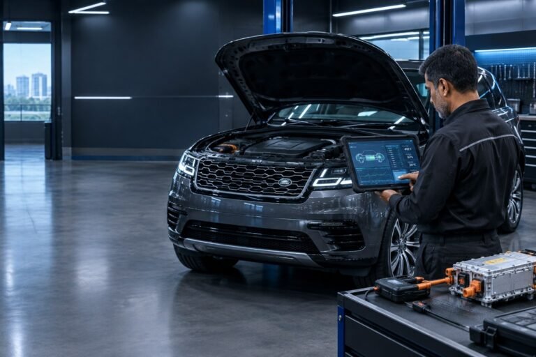 Range Rover 3.0L SDV6 hybrid system diagnostic inspection in Dhaka