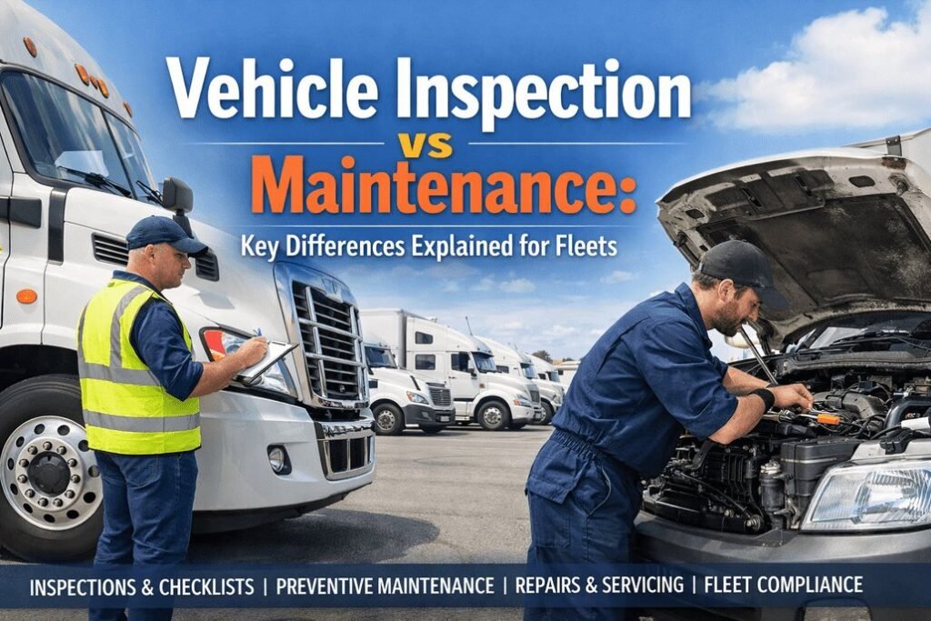 A mechanic inspects a sedan engine during vehicle inspection and repair.